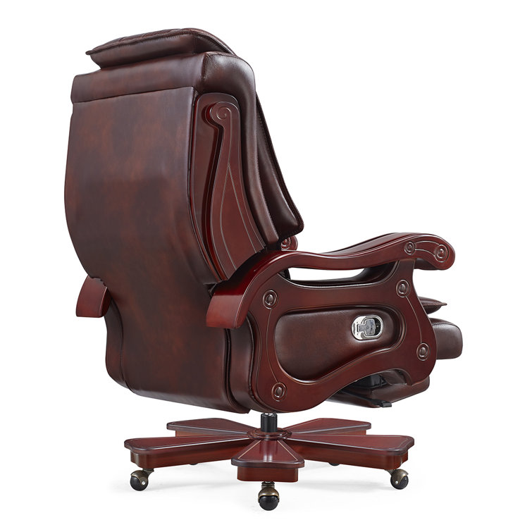 PENNEXECUTIVECHAIRS Genuine Leather Executive Chair Wayfair